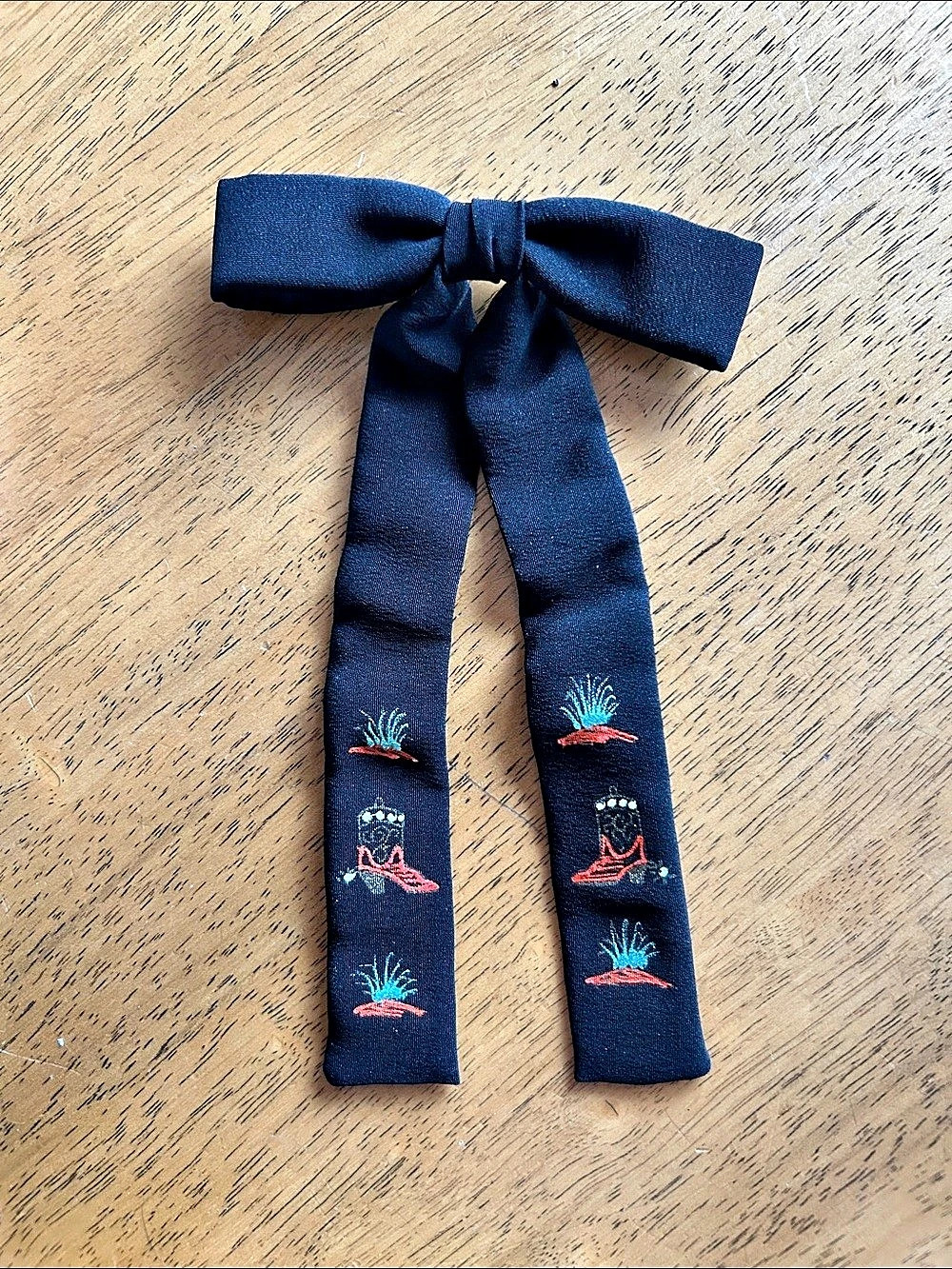 Embroidered Bow Tie